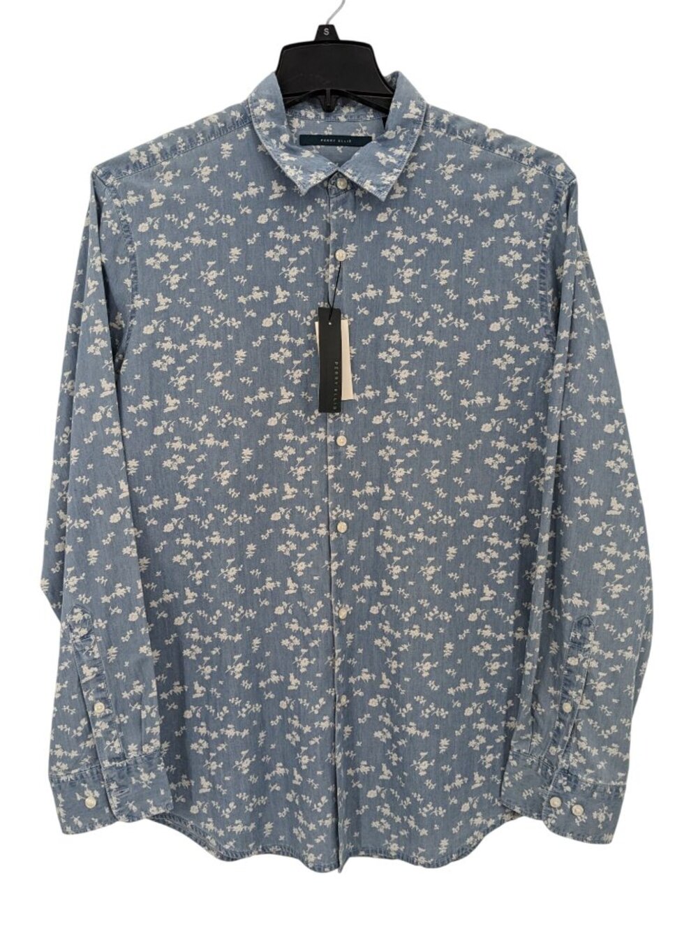 Perry Ellis Floral Button Up Long Sleeve Indie Sleaze Coastal Casual Retro Large
